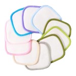 Washable Eco-Friendly Natural Reusable Facial Cleansing Cotton Round Bamboo Organic Makeup Remover Pads