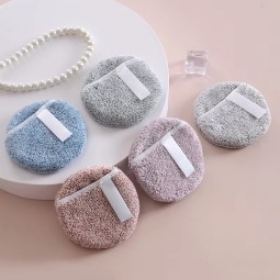 Custom Logo Microfiber Puff Reusable Washable Bamboo Charcoal Finger Pocket Adult Woven Makeup Remover Pads