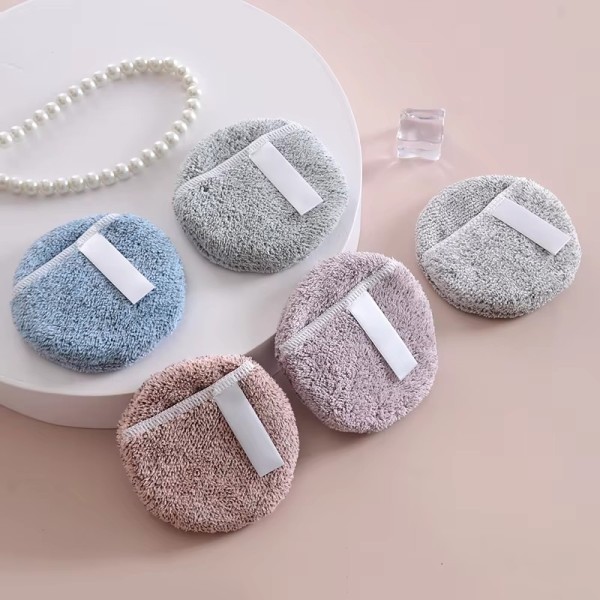 Custom Logo Microfiber Puff Reusable Washable Bamboo Charcoal Finger Pocket Adult Woven Makeup Remover Pads
