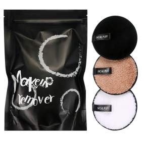 Private Label Washable Microfiber Cotton Cleansing Powder Magical Makeup Remover Reusable Makeup Remover Pads