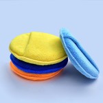 Microfiber Round Sponge Car Polishing Handle Applicator Towel Detail Cleaning Pad