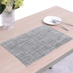 4-Piece Anti-Slip Heat-Resistant Placemat Vinyl Custom Rectangular Dining Table Christmas Placemat