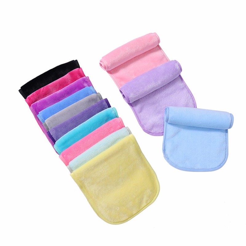 Fluffy Skin-Friendly Women's Custom Reusable Makeup Remover Towel Rag Eraser Private Label