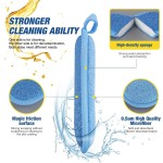 Wholesale Microfiber Dishwashing Sponge Brush Kitchen Essential Grease Removal Safe Pots Dishes Sponge Pad Damage