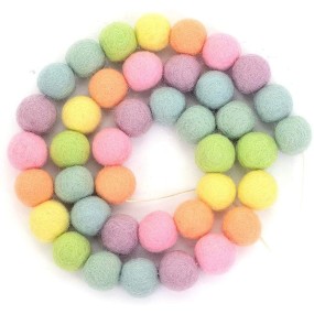 Handmade Christmas Tree Large Cat Toy Tennis Felt Fabric Nepal 3cm Garland Ornament Wool Colorful Felt Balls