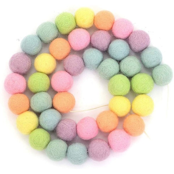 Handmade Christmas Tree Large Cat Toy Tennis Felt Fabric Nepal 3cm Garland Ornament Wool Colorful Felt Balls