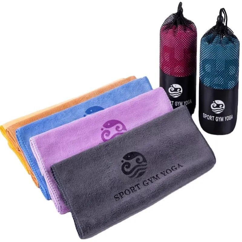 Custom Logo Fitness Towel Manufacturer Quick-Dry Absorbent Anti-Slip Yoga Mat Towel Fitness Towel