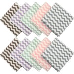 Water Ripple Wool Lint-Free Cleaning Cloth Reusable High Absorbent Kitchen Utensil Cleaning Cloth Household