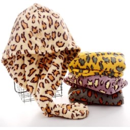 Super Absorbent Leopard Print Twist Turban Easy Twist Hair Dryer Dry Hair Towel