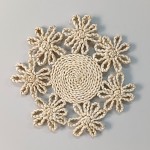 Eco-Friendly Material Corn Husk Handmade Placemat Wholesale Woven Straw Braided Natural Placemat