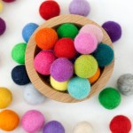 Handmade Christmas Tree Large Cat Toy Tennis Felt Fabric Nepal 3cm Garland Ornament Wool Colorful Felt Balls