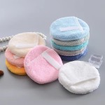 Custom Logo Microfiber Puff Reusable Washable Bamboo Charcoal Finger Pocket Adult Woven Makeup Remover Pads