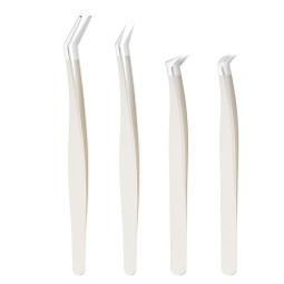 High-Quality False Eyelash Applicator Tweezers Gold Feather Tweezer Clipper Applicator for Beginners Makeup Tool