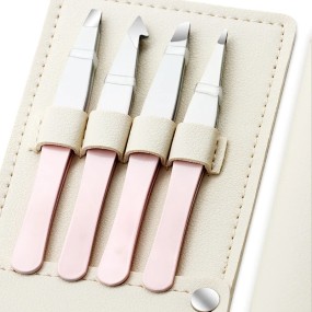 4pcs High-Quality Stainless Steel Slant Tip Eyebrow Tweezers Colored Beauty Fine Hair Eyebrow Tweezers Eyelash Remover Makeup Tool