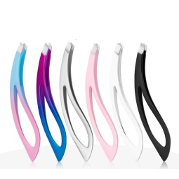 New Ingrown Hair Tweezers Precision Set for Eyebrow and Eyelash Grooming Leaf Shape Clipper Easy Grip Gentle Makeup Tool