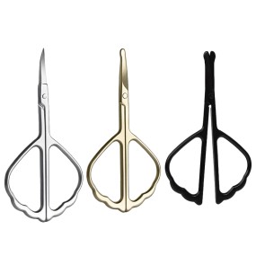 New Butterfly Shape Eyebrow Scissors Curved Blade Cuticle Nipper Professional Stainless Steel Manicure Trimmer Hair Remover