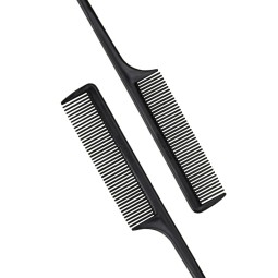 Professional Barber Black Fine Rat Tail Comb Dressing Table Hair Comb Styling Anti-Static Comb Set for Men Women Children