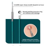 Pimple Tool Label Printing Acne Popper with Mirror Facial Extractor Stainless Steel Pimple Needle Blackhead Tweezers Set
