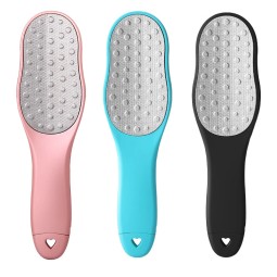 Pedicure Tool Heel Scraper File Tool Exfoliating Callus Brush Stainless Steel Foot Grinder Double Sided Pedicure