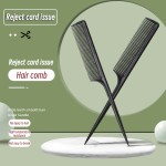 Professional Barber Black Fine Rat Tail Comb Dressing Table Hair Comb Styling Anti-Static Comb Set for Men Women Children