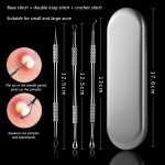 Nouveau 3-Piece Personal Steel Pimple Popper Tool Kit with Sier Ribbon Box Blackhead Acne Extractor