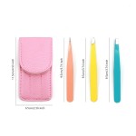 Men Women Stainless Steel Tweezers Eyebrow Tweezer Eyelash Trimmer Slant Tip Small Pliers Tool Eyebrow False Eyelash