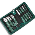 9PCS Nail Clipper Manicure Set Pedicure Care Set Nail Art Set Stainless Steel Professional Nail Clipper Tool with Box