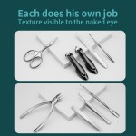 9 pcs Nail Clipper Mantis Manicure Set Pedicure Set Stainless Steel Ingrown Toenail Clipper Tool with Leather Gift Box