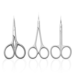 Small Stainless Steel Manicure Trimmer Eyebrow Nail Cuticle Beard Nose Hair for Makeup Straight Blade