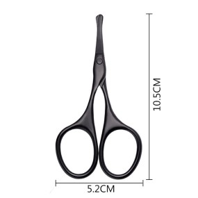 1PCS Professional Round Tip Facial Nose Hair Scissors Stainless Steel Eyebrow Scissors Multi-function Beauty Scissors