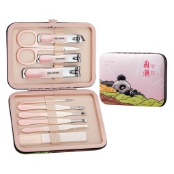 Professional 10 in 1 Stainless Steel Manicure Set Men's Finger Toe Nail Clipper Pedicure Grooming Set Leather Travel