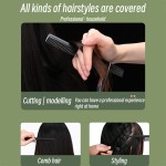 Professional Barber Black Fine Rat Tail Comb Dressing Table Hair Comb Styling Anti-Static Comb Set for Men Women Children