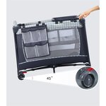 Travel Co-sleeper Crib Portable Foldable Mobile Bed Pack and Play Baby Crib