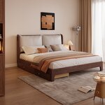 Modern Children's Wood Full Double Bed Storage Children's Frame Bed Boys Children's Bed