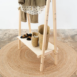 Portable Store Coat Rack Shoe Rack Clothing Store Wooden Standing Coat Rack