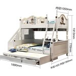 Children's Stairs Two-Tier Bed Wooden Slide Children's Girls Bed Pink Bunk Bed
