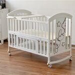 Multifunctional Newborn Sleep Wood Storage Wooden Baby Bed
