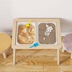 Multifunctional Sand Water Wood Activity Sensory Children's Interactive Table and Chair