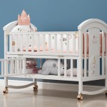 Cheap Wheeled Mobile Multifunctional Small Newborn Girl Sleeping Wooden Bed