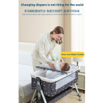 Hot Sale Multifunctional Foldable Bedside Crib Portable Newborn Bassinet Bedside Crib for Parents