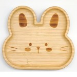 Newborn Animal Shape Cartoon Silicone Children Baby Bowl Plate Set Bamboo Silicone Baby Feeding Set