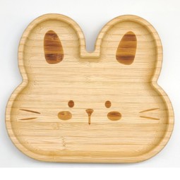 Newborn Animal Shape Cartoon Silicone Children Baby Bowl Plate Set Bamboo Silicone Baby Feeding Set