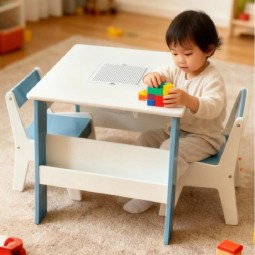 Ergonomic Modern Eco-Friendly Children's Activity Table Wooden Furniture Play Activity Children's Table and Chair Set