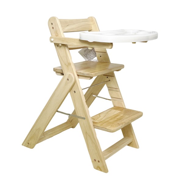 Stock Natural Wood Multifunctional Dining Children's Foldable Feeding Restaurant Baby High Chair