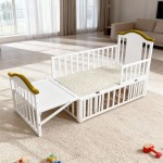 Multifunctional Adjustable Sleep Storage Wooden Crib