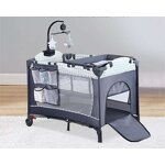 Travel Co-sleeper Crib Portable Foldable Mobile Bed Pack and Play Baby Crib