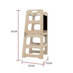 Adjustable Standing Toddler Kitchen Helper Foldable Wood Foldable Montessori Step Stool Learning Tower