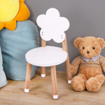 Modern Baby Nursery Table and 4 Chairs School Furniture Toddler Rabbit Flower Wooden Children's Table and Chair Set