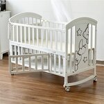 Multifunctional Newborn Sleep Wood Storage Wooden Baby Bed