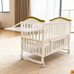 Multifunctional Adjustable Sleep Storage Wooden Crib